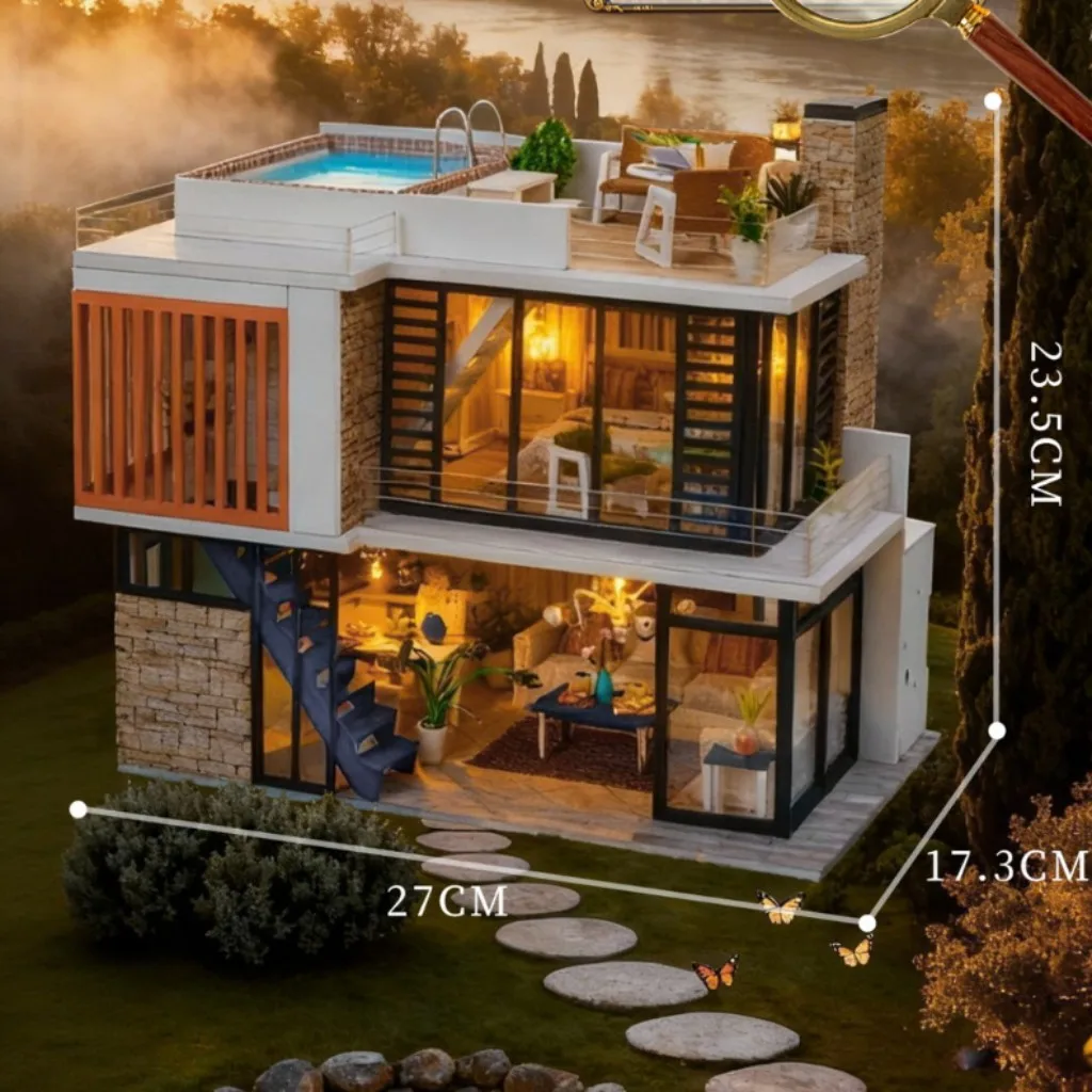 Conjunto Completo De Casa De Muñecas Con Temática De Florencia, Que Incluye Muebles.