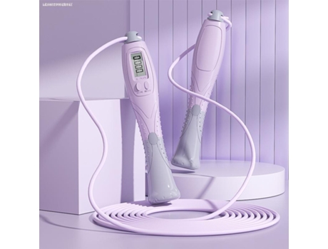 Cuerda para saltar, fitness, conteo electrónico, ejercicio, peso, bola, quema grasa, adulto, profesional, duradero, cuerda de gravedad, púrpura