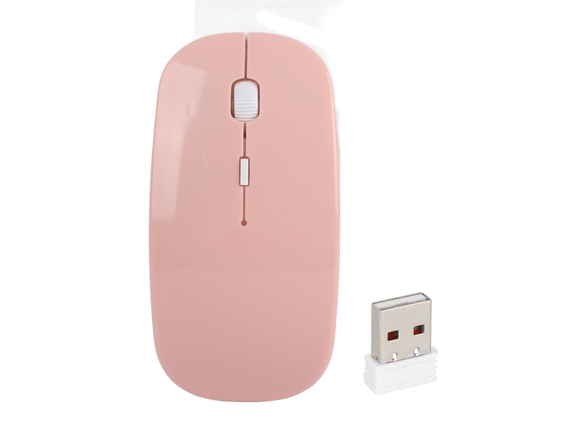 Ratón Inalámbrico Portátil Smart Slim Mini 2.4g Con Receptor Usb Para Portátil Y Oficina - Rosa