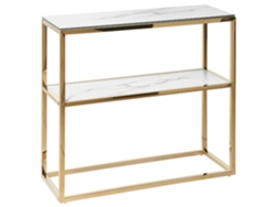 Consola de estilo glamuroso BELIANI Azusa de Vidrio templado Blanco 80x30x78