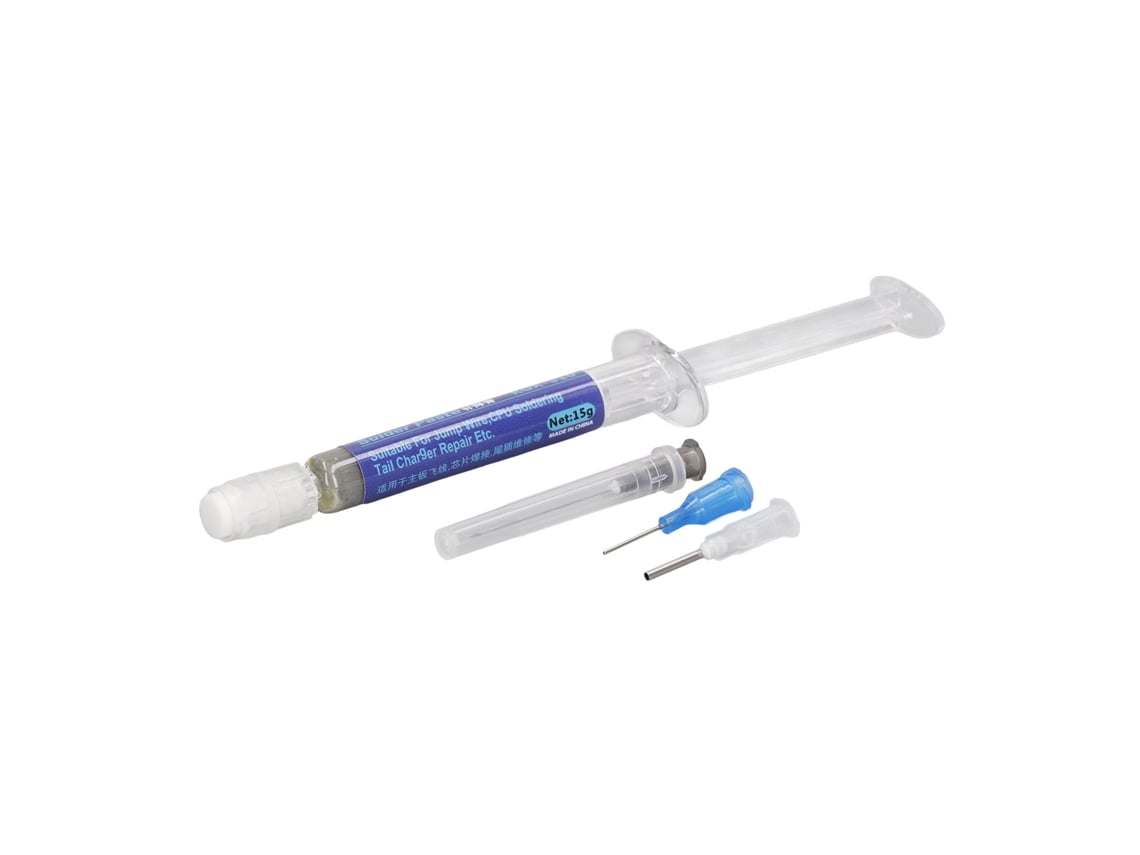 Pasta De Soldadura De Baixa Temperatura De Fusão Com Fluxo E 3 Agulhas Para Dispensação Contínua Uniforme