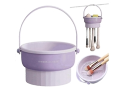 Tapete para limpiar brochas de maquillaje y secar brochas, color morado Rosewell