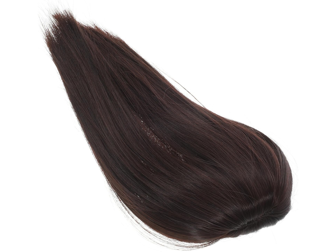 Extensiones De Cabello Con Clip Para Cabello Fino, Para Mujer, 25 Cm, Marrón Oscuro.