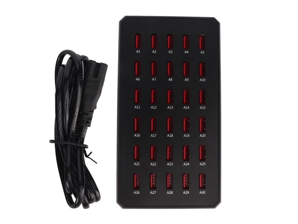 Estación De Carga Usb De 30 Puertos Y 150 W Para Escritorio, Cargador Para Teléfonos Móviles Y Dispositivos Digitales, 100-240 V, Enchufe Británico.