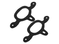 Juego de 2 correas de goma negras para espuelas, para uso en exteriores.