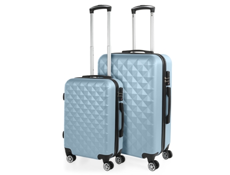 Juego De Maletas Rígidas Abs ITACA Diamond azul claro (43,5X67,5X24 Cm - 61L)