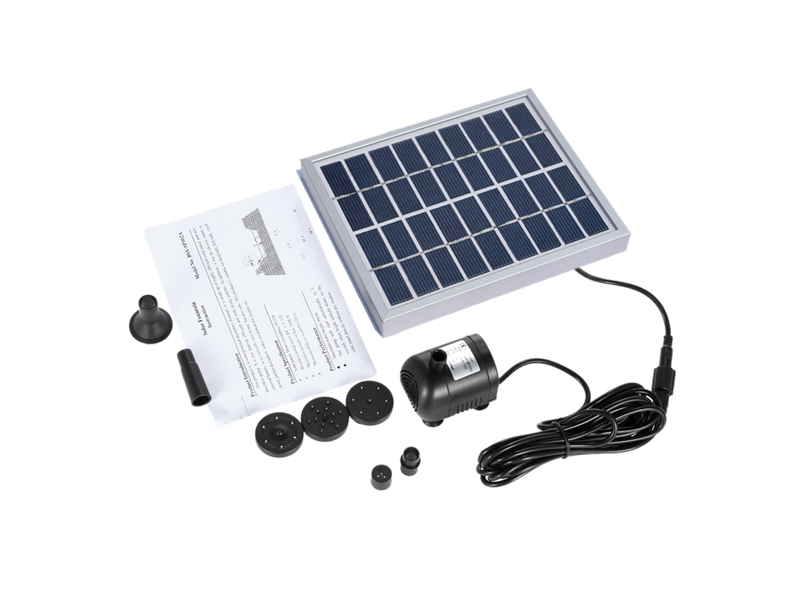 Fuente decorativa para jardín (bomba solar de 9 V y 2 W)