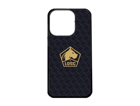 Funda Móvil Oficial Lille Fc para iPhone 15 Pro PHONECASES3D Piel Sintética Negro