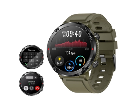 Smartwatch CHRONUS Military 1.6 HD 600mAh Verde