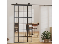 Puerta corrediza | Puerta corredera con herrajes, 102 x 205 cm, ESG, vidrio/aluminio, Wsd443033, Lovely Home