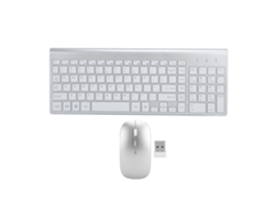 Combo De Teclado Y Ratón Inalámbricos De 2,4 Ghz Para Ordenador Portátil O De Sobremesa, Con Diseño Silencioso Y Teclas Multimedia.