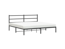 Maison Exclusive - Estructura Cama Sin Colchón Con Cabecero Metal Negro 193x203 Cm