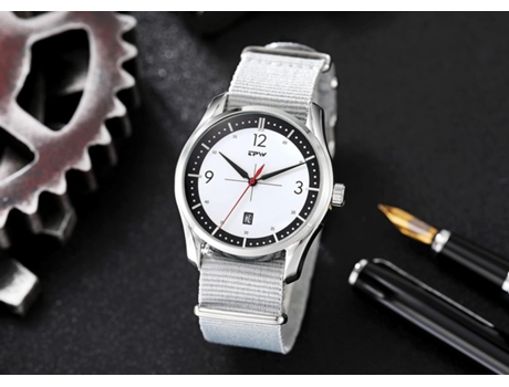 VEANXIN Relojes con correa de nailon Reloj de pulsera resistente al agua con fecha-Azul