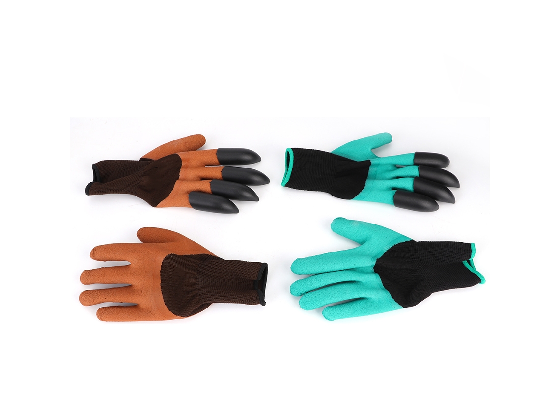 pares de guantes de jardinería con garras para cavar, plantar y podar