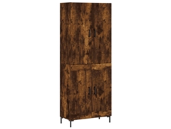 Aparador Alto Madera Contrachapada Roble Ahumado 69.5X34X180 cm VIDAXL