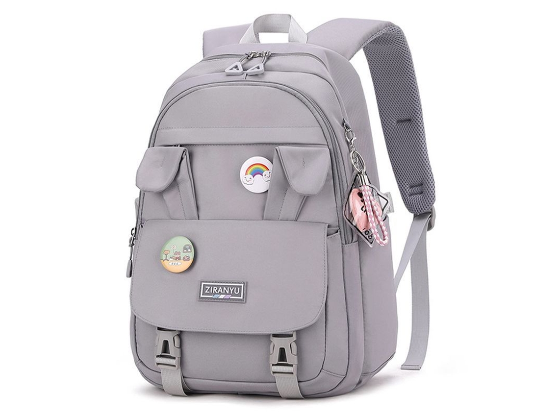 2026-mochila Linjou Para Mujer Impermeable Con Compartimento Para Portátil Y Diseño Antirrobo Gris