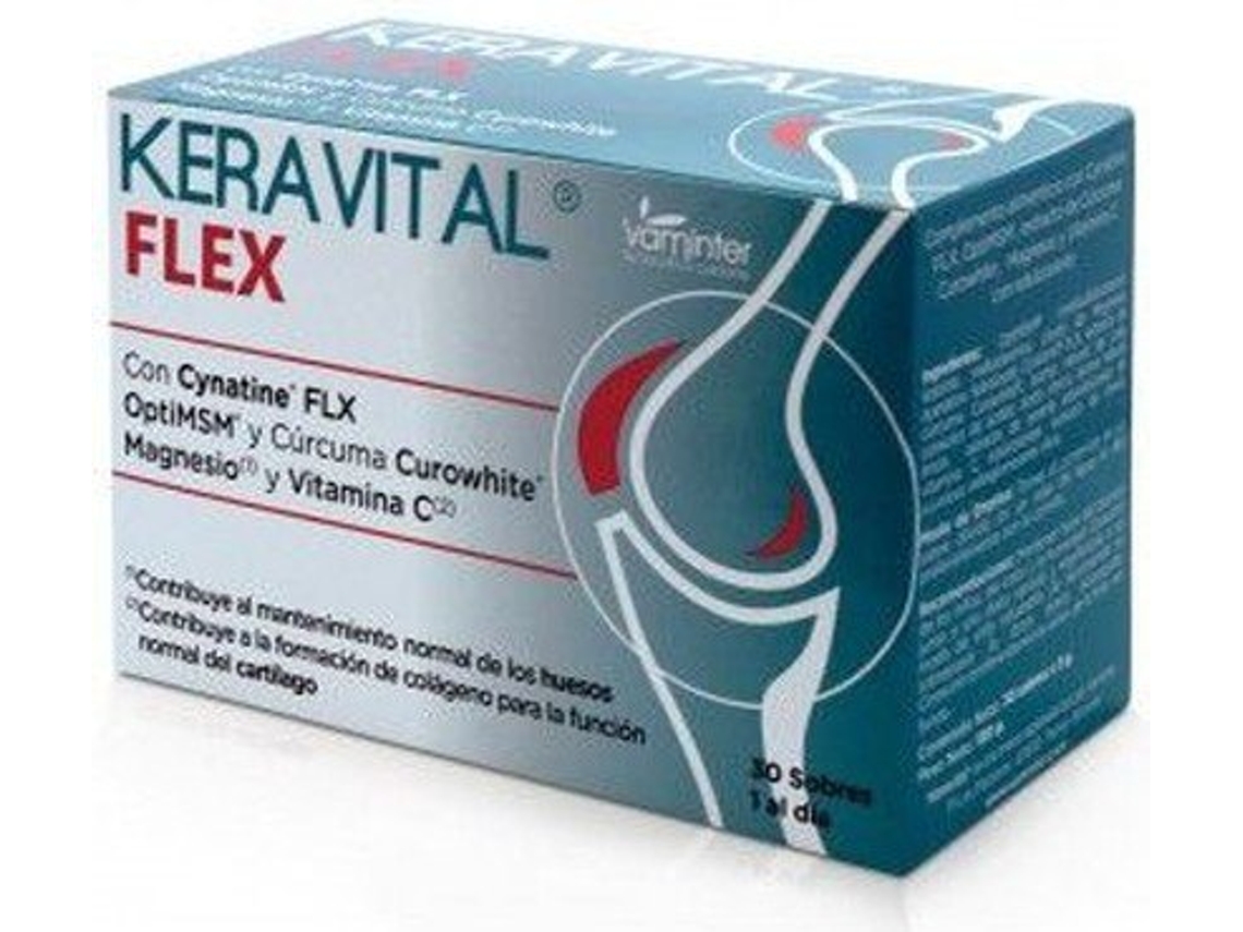 Suplemento Alimentar VAMINTER Keravital Flex 30 Sobres Curcuma Msm Krtn Flx)
