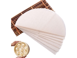10 Almohadillas De Bambú Reutilizables Para Vaporera, Antiadherentes, 28cm Blancas, Para Albóndigas, Dim Sum Y Alimentos Variados
