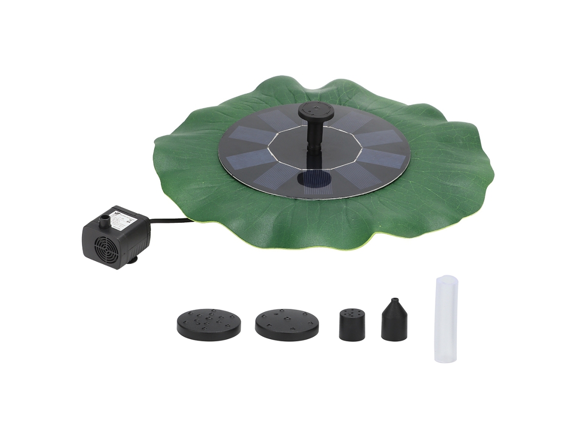 Bomba De Agua Solar De 5 V Y 1,6 W Con Batería De 800 Ma, Fuente Decorativa Para Jardín Y Paisajismo, Diseño De Hoja De Loto.