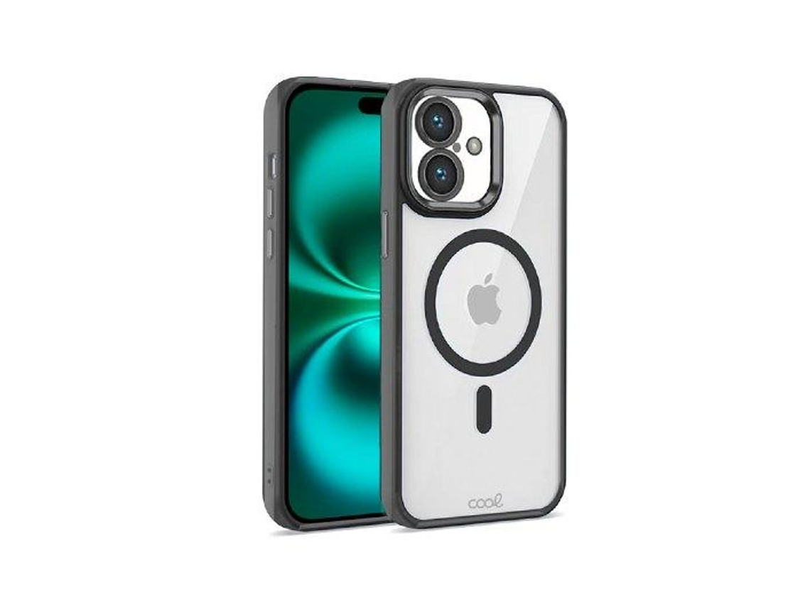 Genial funda magnética negra para iPhone 16 Plus: accesorios geniales