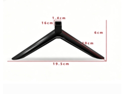 Suporte de mesa para TV de 24 polegadas, 19,5 cm, preto, com design estável ZYBLSSBB