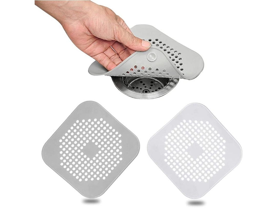 2026altiro-protector De Desagüe De Silicona De 2 Piezas, Filtro De Fregadero Con Ventosa Para Cocina Y Baño (14*14 Cm)