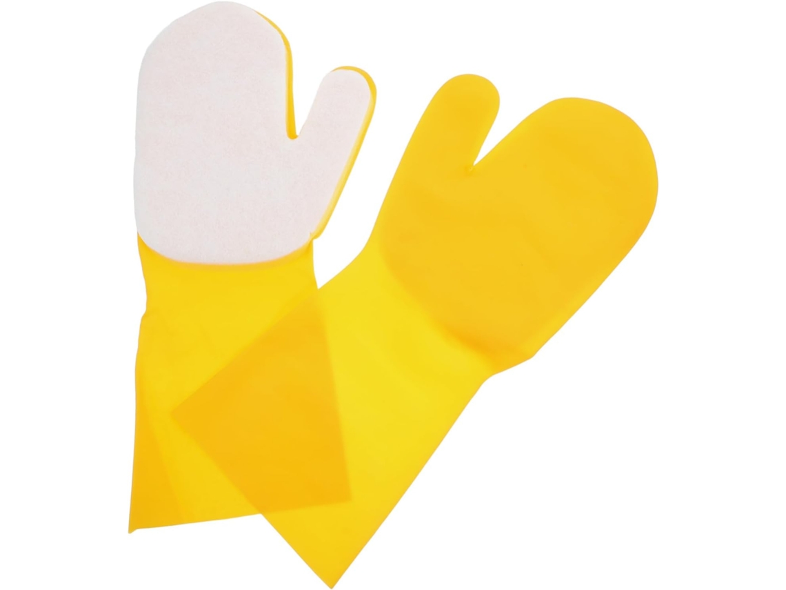 2 Paños De Limpieza De Látex Reutilizables, Amarillos Y Blancos, Accesorios Para El Hogar
