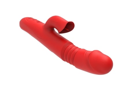 Vibrador de calefacción Columpio de clítoris Estimulador telescópico Juguetes sexuales femeninos (Rojo) YIZHOOD