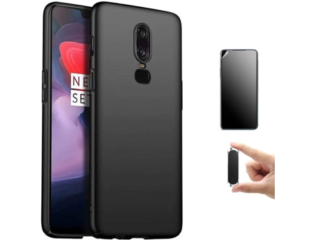 Kit Carcasa, Protector Y Soporte Oneplus 6 Ultimatte Turtleshell Negro