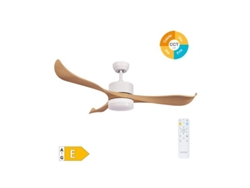 Ventilador De Techo Kota Con Luz Led Regulable Y Mando A Distancia (29w 3cct 1534lm) Color Blanco
