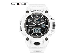 Reloj Electrónico De Moda (blanco para Mujer) Con Acabado Luminoso, Resistente Al Agua, A Prueba De Golpes Y Con Alarma.