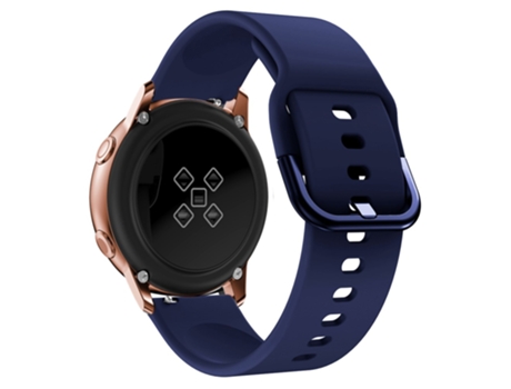 Correa de Silicona 20mm para Samsung Galaxy Watch4 Classic 46mm 42mm/Watch4 44mm 40mm/Watch Active 2/Garmin Vivomove3 - azul medianoche