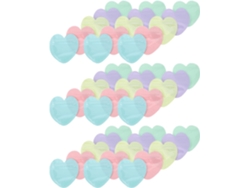 Nuobesty Paquete De 100 Bolsas De Pvc Resellables Con Forma De Corazón, Bolsas Transparentes Autosellantes
