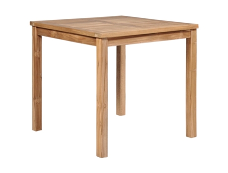 MAISON EXCLUSIVE Mesa de jardín de madera maciza de teca 80x80x77 cm