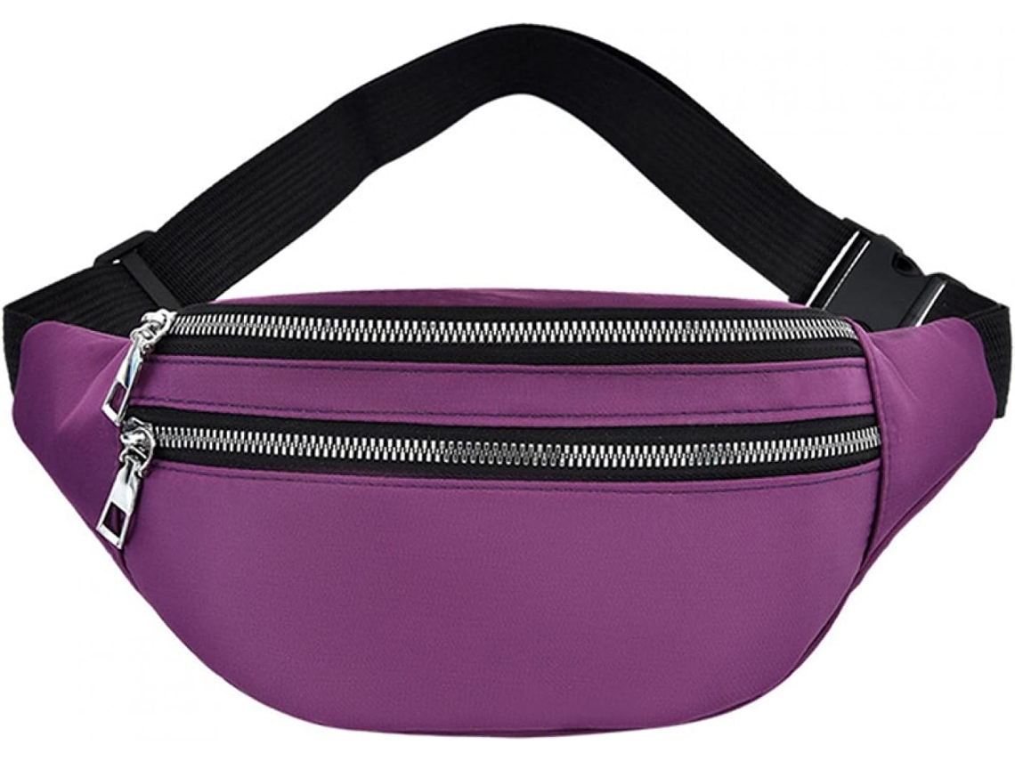 Riñonera deportiva de tela Oxford - Riñonera resistente - Morada