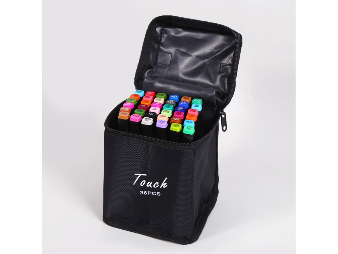 Rotuladores de doble punta a base de alcohol, 36 colores, Hexinyigjly