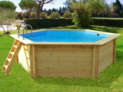 Piscina de madera "Hawai" - 4.10 x 1.18 m HABITAT ET JARDIN