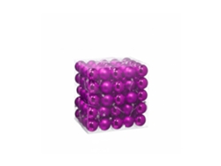Relaxdays Bolas Árbol Navidad, Set De 100, Plástico, Diseño En Mate Y Brillante, 6 Cm, Adornos Navideños, Fucsia