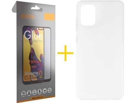Kit Funda + Protector de Pantalla Samsung Galaxy A71 5G ACCETEL Full (Transparente)
