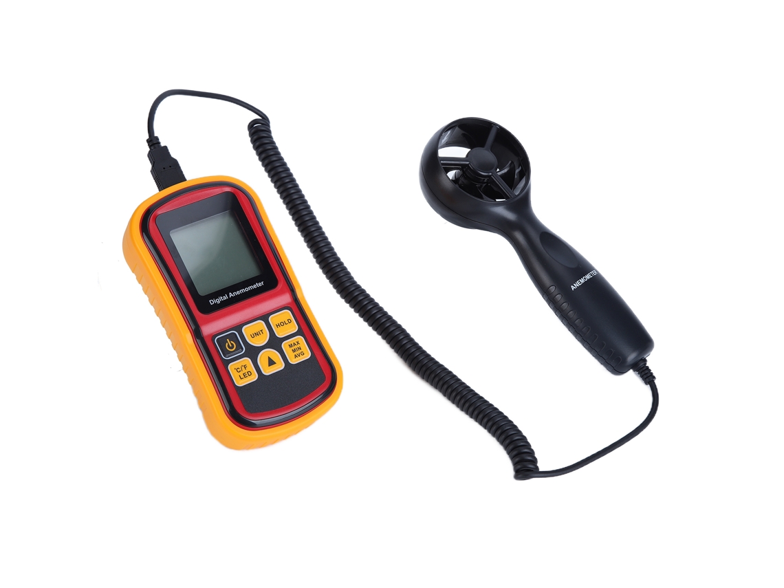 Anemómetro Lcd Portátil 8901, Medidor De Velocidad Del Viento Digital Preciso Con Sensor Independiente.