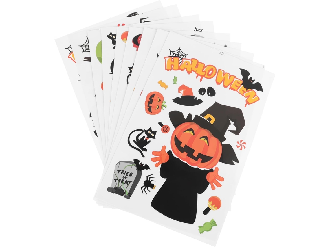 Pegatinas Para Ventanas De Halloween. Se Despegan Fácilmente, No Dañan La Pared Ni La Ventana, Son Fáciles...