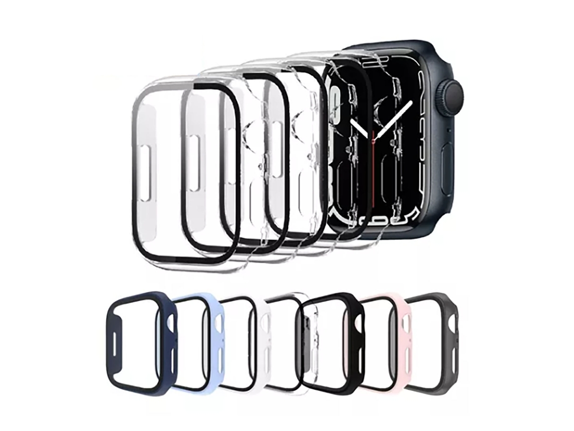 4 protectores de pantalla para iWatch Series 8 con cobertura total