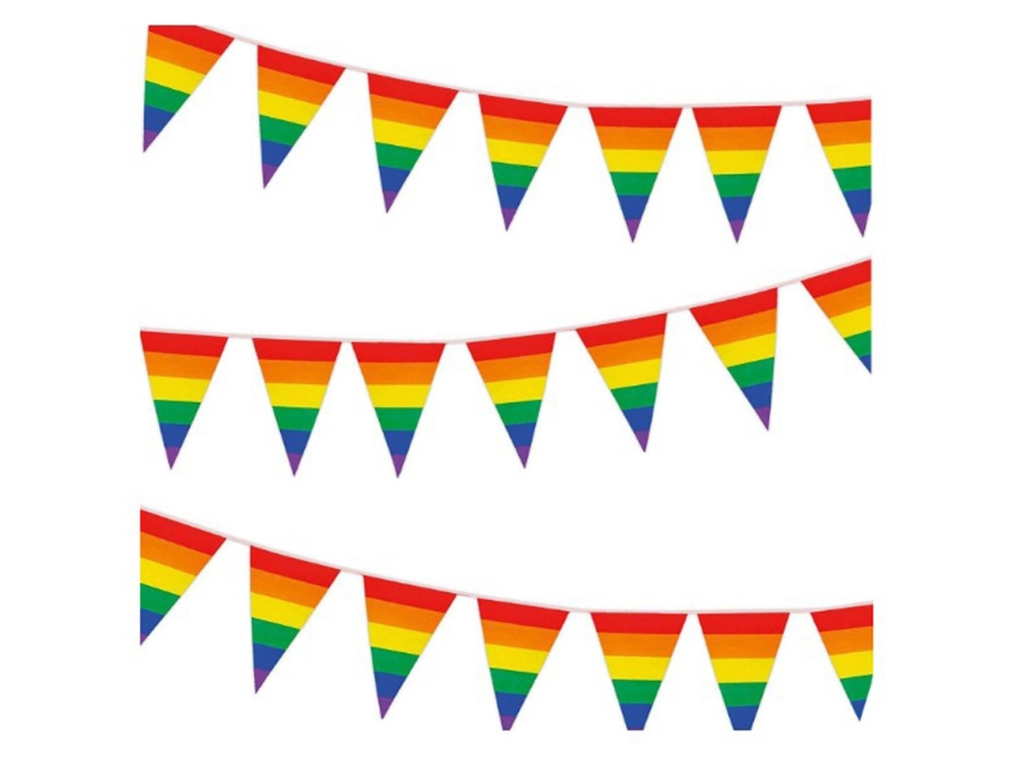 Bandera Del Orgullo Arcoíris En Un Pabellón Decorativo Para Fiestas Gay En El Jardín, Bares Y Uso Al Aire Libre.
