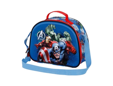 Los Vengadores Energy-Bolsa Portamerienda 3D, Azul