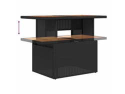 Maison Exclusive - Juego de comedor de jardín de 9 piezas en negro y marrón