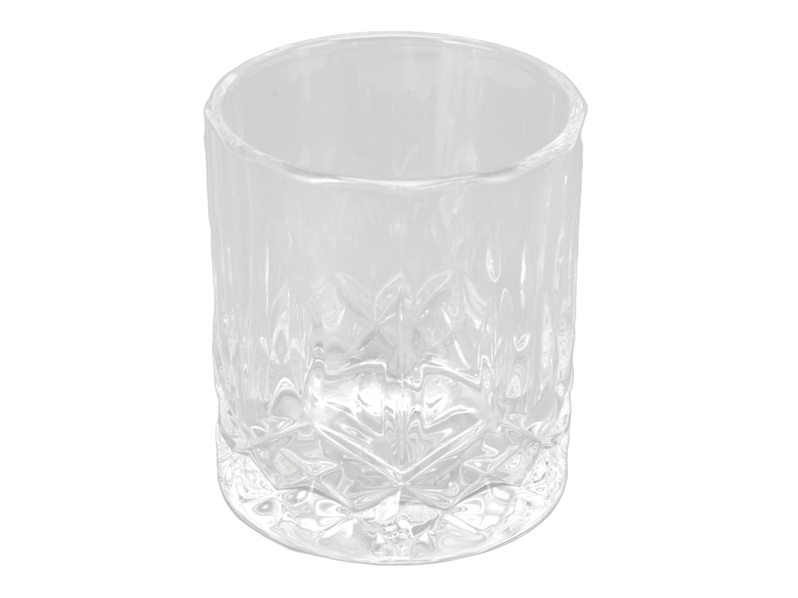 MEOIRUERY Vasos para Whisky 300ml con Superficie Grabada, Vidrio Alimentario Ligero para Hogar, Restaurante y Bar