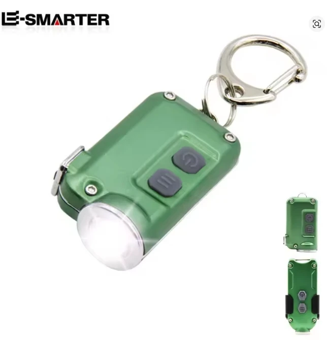 Mini linterna portátil con 3 LED superbrillantes, recargable e impermeable, para uso en exteriores, con clip para la tapa.