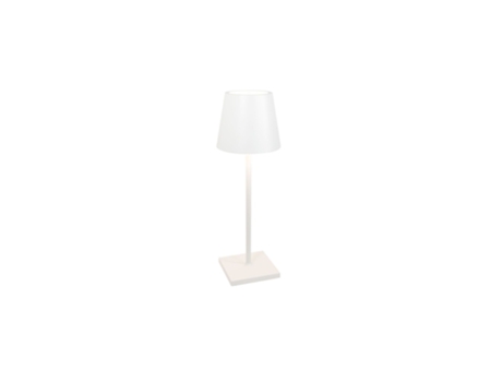 Lámpara de Mesa Poldina L Escritorio Blanco LED Recargable y Regulable ZAFFERANO