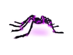 Ats-araña Peluda Led De 125cm Arana Iluminada Juguete De Peluche Arana Gigante Decoración De Fiesta Y Casa Embrujada