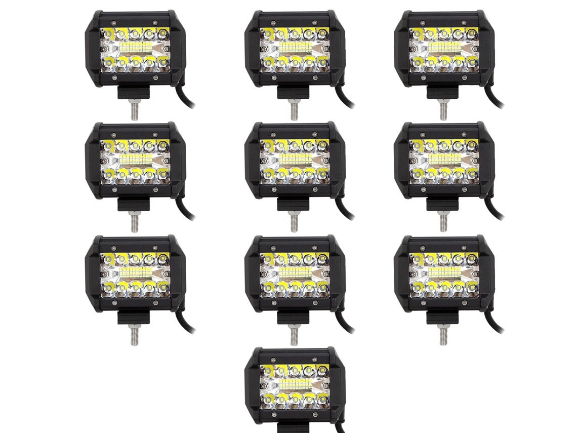 Luz de trabajo LED, 60 W de brillo, IP67 a prueba de agua, ajuste universal, 10 focos OEM